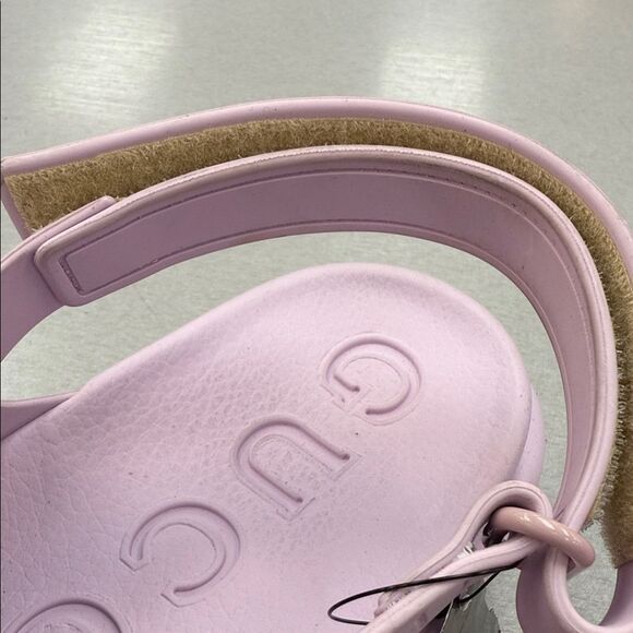 Gucci Light Pink Rubber Mules - Picture 5 of 15
